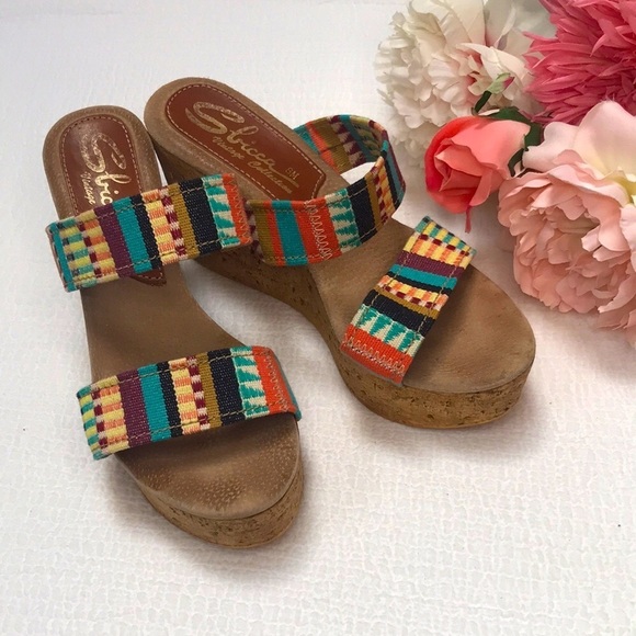 Sbicca Vintage Collection Keisha Wedge Sandals Size 8 - Picture 1 of 7